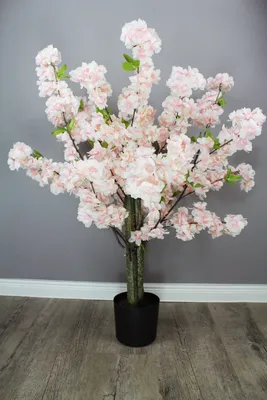 Produktbild von Künstlicher Kirschblütenbaum 80 cm Rosa Kirschbaum Kunstpflanze Kunstbaum Blüten
