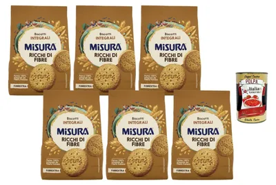 Produktbild von Italian Gourmet - Fibrextra, Vollkornkekse ballaststoffreich – 3 x 330 g, knusprige Frühstückskekse aus Vollkornmehl, ideal zu Kaffee & Tee, Snack für unterwegs, Vorratspack + Italian Gourmet Polpa