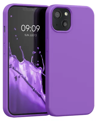 Produktbild von kwmobile Handyhülle für iPhone 13 Hülle, für iPhone 13 Case - Hülle Silikon - kabelloses Laden - Orchidee Lila