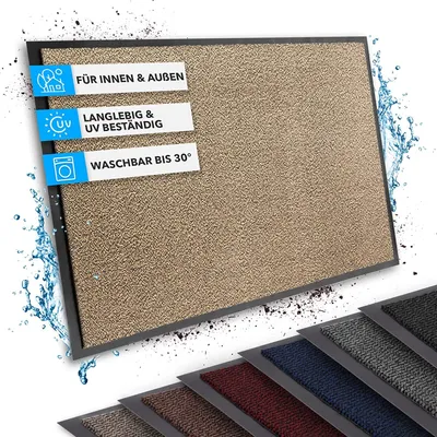 Produktbild von Schmutzfangmatte Sky Sauberlaufmatte für Innen und Außen Beige 60x90 cm