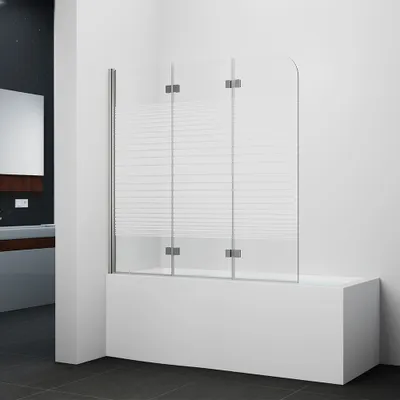 Zdjęcie produktu dla Parawan nawannowy MARWELL Pulse 3 - 3-skrzyd?owy, 140x140cm - kabina prysznicowa w kolorze bia?ym z ozdobnymi listwami - kabina prysznicowa