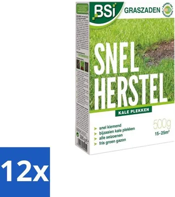 Obrázek produktu pro Osivo trávy „Rychlá obnova trávníku“ 500 g – hustý a silný, 12dílné balení