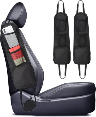 Produktbild von 2-teiliger Auto-Seitenorganizer, Aufbewahrungsmöglichkeit für Zubehör am Vordersitz, Schwarz