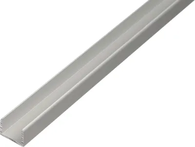 Obrázek produktu pro Alberts U-profil | hliník | stříbrný elox | 1000 mm x 24,6 mm x 24 mm