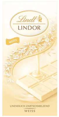 Produktbild von Lindt Lindor Weiße Schokolade Tafel 100g