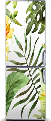Produktbild von Tulup Kühlschrankdekoration - Magnetmatte - 60 cm x 180 cm - Magnet auf dem Kühlschrank - Tropische Blumen