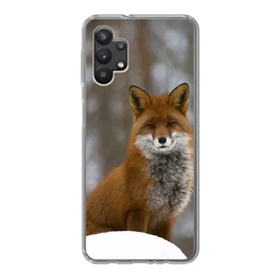 Produktbild von MuchoWow® Handyhülle Schutzhülle Hülle für Samsung Galaxy A32 5G Fuchs - Wald - Rot Silikon Softcase Handy Hülle - Softcase