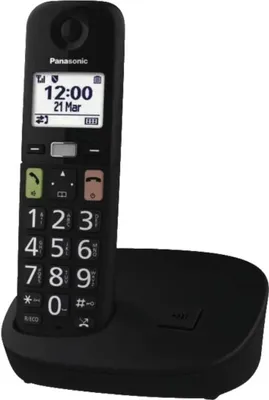 Obrázok produktu pre Panasonic KX-TGU110EXB, DECT telefón, Bezdrôtový handset, 100 položky, ID volajúceho, Čierna