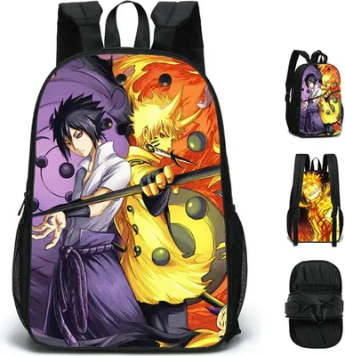 Immagine prodotto di Anime personaggi zaino borse da viaggio bifacciale borsa scuola regolabile elegante borsa libro leggero per escursioni all'aperto 16 pollici