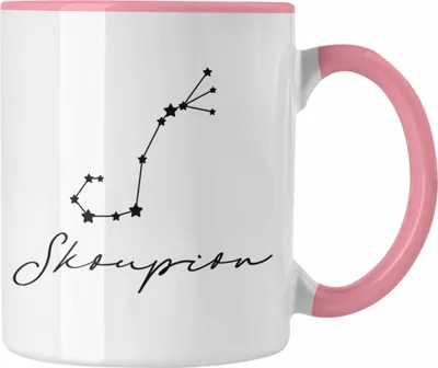Produktbild von Trendation - Skorpion Sternzeichen Tasse Geschenk Horoskop Tierkreiszeichen (Rosa)