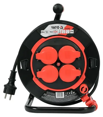 Image de Enrouleur de câble de chantier 20 m, 4 prises, IP44, H05RR-F 3x1,5 mm