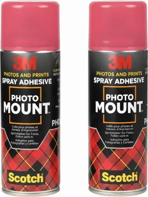 Produktbild von 2x 3M™ Scotch® PhotoMount™ Sprühklebstoff - Klebespray - 400 ml