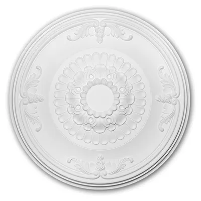 Produktbild von PROFHOME 156045 Rosette aus Polyurethan Deckenrosette Zierelement Ø 66,3 cm