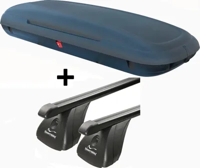 Produktbild von Dachbox VDPCA480 480Ltr carbonlook + Stahl Dachträger Aurilis VDP kompatibel mit für Ford C-Max II (5Türer) ab 2010