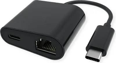 Produktbild von VALUE USB 3.2 Gen 2 Typ C zu Gigabit Ethernet Konverter + 1x PD Port, 100W