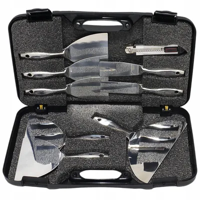 Produktbild von 8 Monolith-Spachtel + Universalmesser im Transportkoffer – Edelstahl, ergonomisch, korrosionsbeständig - ideale Lösung für Profis