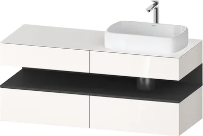 Produktbild von DURAVIT QA4766049220010 QTG KWTU WH Ek. 1400x550x600 Wß Hgl.