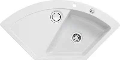 Produktbild von Spüle KeraDomo MERA ECK SATIN mit Excenterbedienung