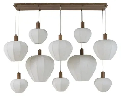 Productafbeelding van Japandi hanglamp Huxi 10-lichts
