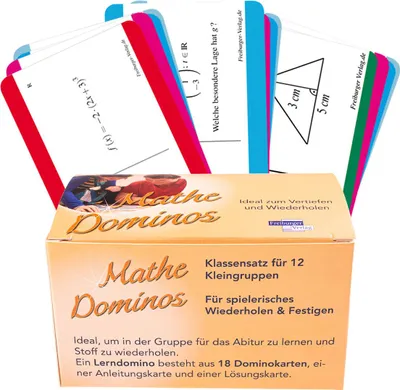 Produktbild von DynaTech Dominos für TI-30 X Plus MathPrint 240x Lernspielkarten/hochmotvierend/für 12 Gruppen