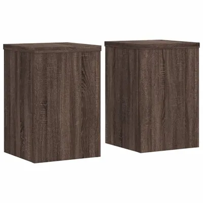 Obrázek produktu pro vidaXL Stojan na rostliny 2 ks. Hnědý dub 20x20x30 cm Materiál na bázi dřeva