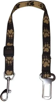 Produktbild von Palkar Autosicherheitsgurt für mittelgroße Hunde 55 cm x 20 mm braun mit Pfoten
