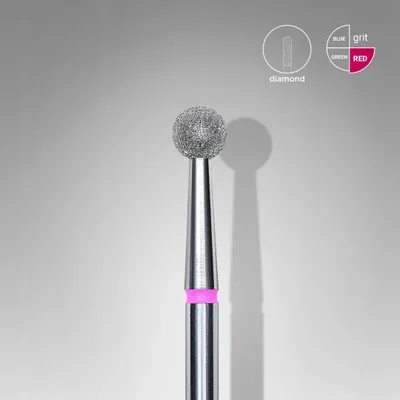 Image de Fraise diamantée STALEKS boule 4mm, rouge