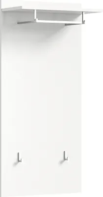 Produktbild von Garderobenpaneel "Prego" in weiß. Abmessungen (BxHxT) 55x114x28 cm