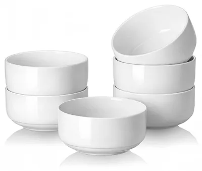 Produktbild von Set aus 6 Keramischen Müslischalen, 650 ml für Suppen und Salate
