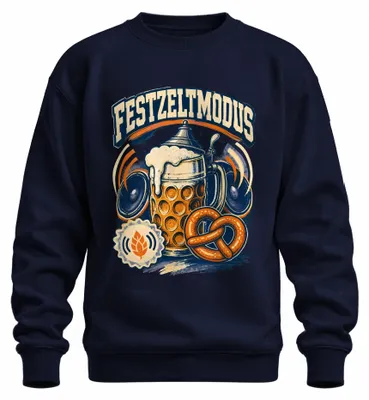 Productafbeelding van Feesttentmodus,  , traditionele kleding, shirt, leren broek, sweatshirt, trui, marineblauw, maat L