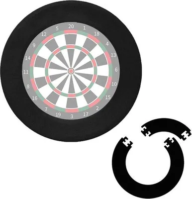 Produktbild von Famanu Dartbord Surround - Wandschutz - Einfache Montage - 72x72x3cm - Schwarz