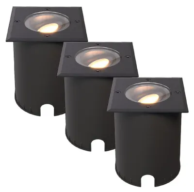 Produktbild von hoftronic LED Bodeneinbaustrahler GU10 4W 345lm dimmbar 2700K Schwarz