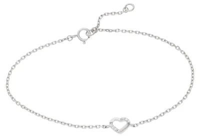 Produktbild von trendor 21877 Damenarmband mit Herzchen 925 Silber Rhodiniert 18,5 cm