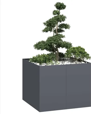 Zdjęcie produktu dla vidaXL Sadzarka antracytowa 100x100x80 cm stalowa