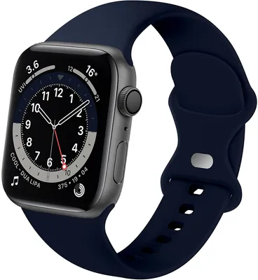 Produktbild von Strap-it Apple Watch 8 Armband Silikon (Dunkelblau)