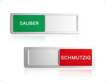 Schiebeschild SAUBER/SCHMUTZIG, Magnet für Geschirrspüler