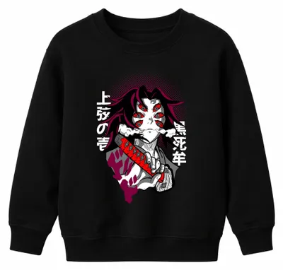Productafbeelding van Zesogen demon samurai anime katana manga, donker, uni kinder trui, zwart, maat 140