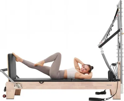 Zdjęcie produktu dla Pilates Reformer Drewniana maszyna do pilatesu Sprzęt do ćwiczeń w domu