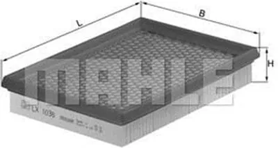 Produktbild von Luftfilter MAHLE LX 1038 für AUDI A6 Avant (4B5, C5) Filtereinsatz