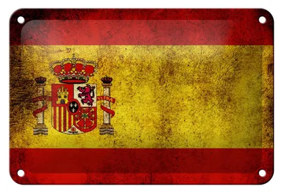 Produktbild von Blechschild Flagge 18x12cm Spanien Fahne