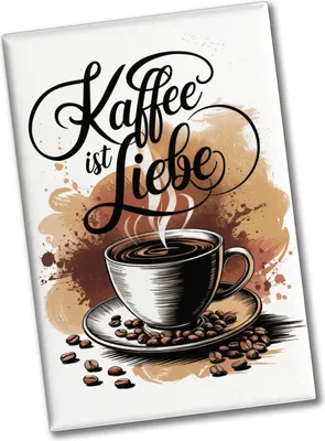 Produktbild von Kaffee ist Liebe Souvenir Magnet für Kaffeeliebhaber