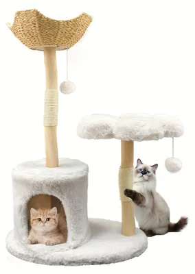 Produktbild von Kratzbaum – Katzenbaum – Katzenhaus – Katzenturm – Kratzmöbel – 92 x 38,5 x 120 cm