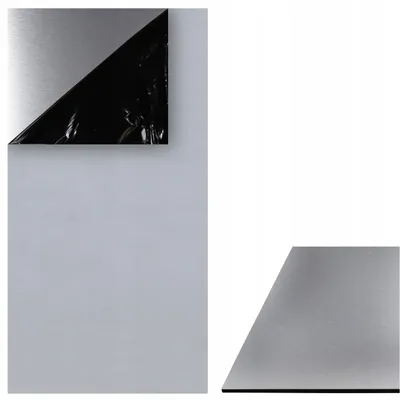 Produktbild von Aluverbundplatte Silber Gebürstet 50x100 cm 3mm ACP ACM Platte Alu Werbeschild Zuschnitt Inox Optik