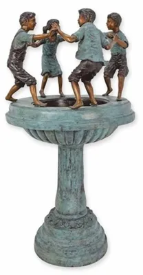 Produktbild von Casa Padrino Jugendstil Bronze Springbrunnen 4 Kinder H. 135 cm - Garten Deko