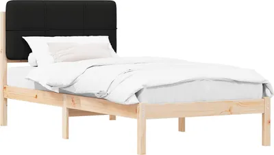Obrázok produktu pre Rám postele s čalúneným čelom Čierna 80 x 200 cm