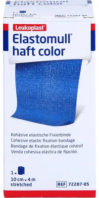 Produktbild von Elastomull haft 4mx10cm color blau, 1 St BIN