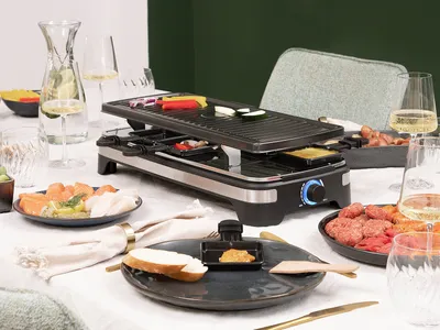 Produktbild von Princess 162650 Raclette 10 – Geeignet für 10 Personen – Abnehmbare Grillplatte