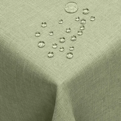 Produktbild von DecoHomeTextil Leinen Optik Tischdecke Hellgrün Eckig 160 x 160 cm mit Lotus Effekt Abwaschbar