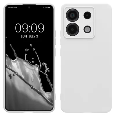 Produktbild von kwmobile Handyhülle für Xiaomi Redmi Note 13 Pro 5G / Poco X6 5G Hülle - weiches Handy Silikon Case - Schutzhülle Cover - Weiß matt