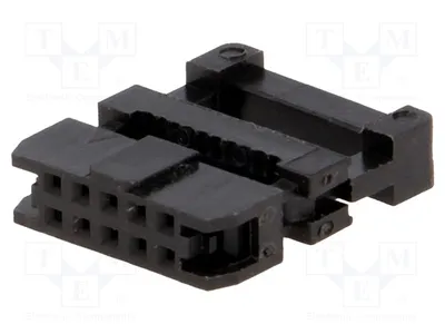 Produktbild von 1x Stecker PIN: 10 weiblich 1mm T826110A201CEU -Steckverbinder   mit Kabührung